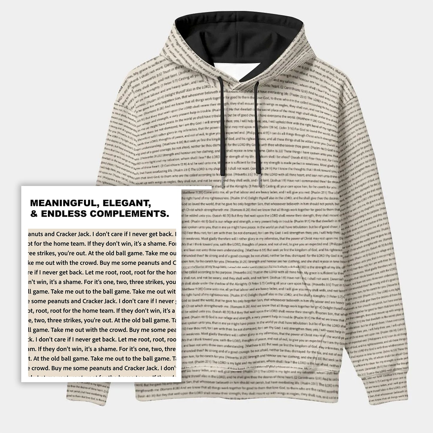 Unisex Heavy Polar Fleece Pullover Hoodie | Personalized Song Lyrics & Custom Text