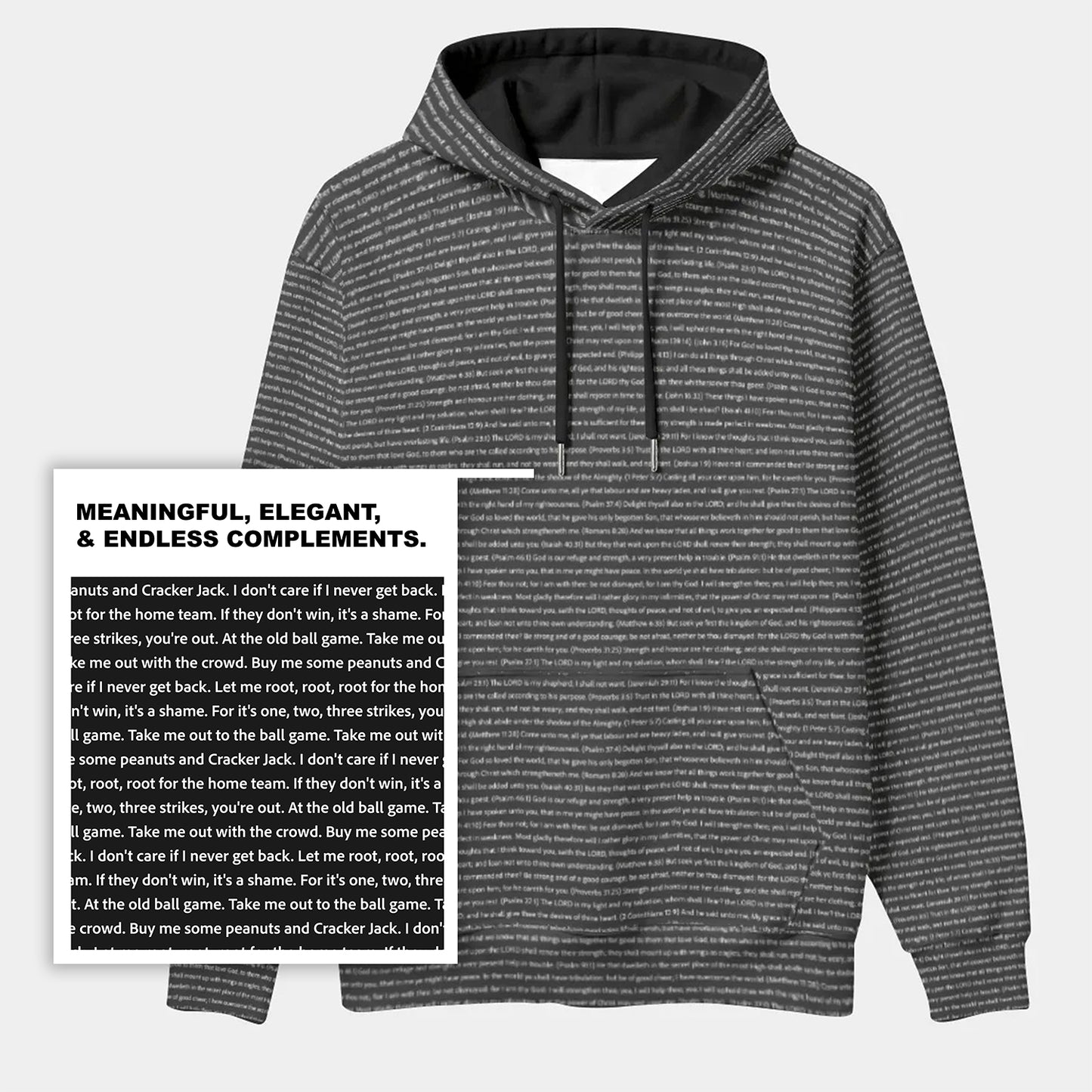 Unisex Heavy Polar Fleece Pullover Hoodie | Personalized Song Lyrics & Custom Text