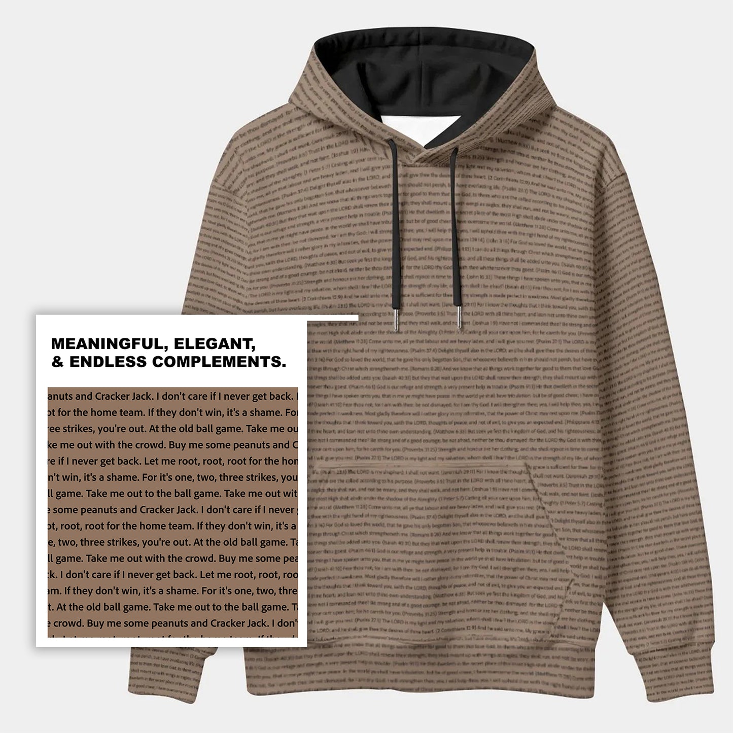 Unisex Heavy Polar Fleece Pullover Hoodie | Personalized Song Lyrics & Custom Text