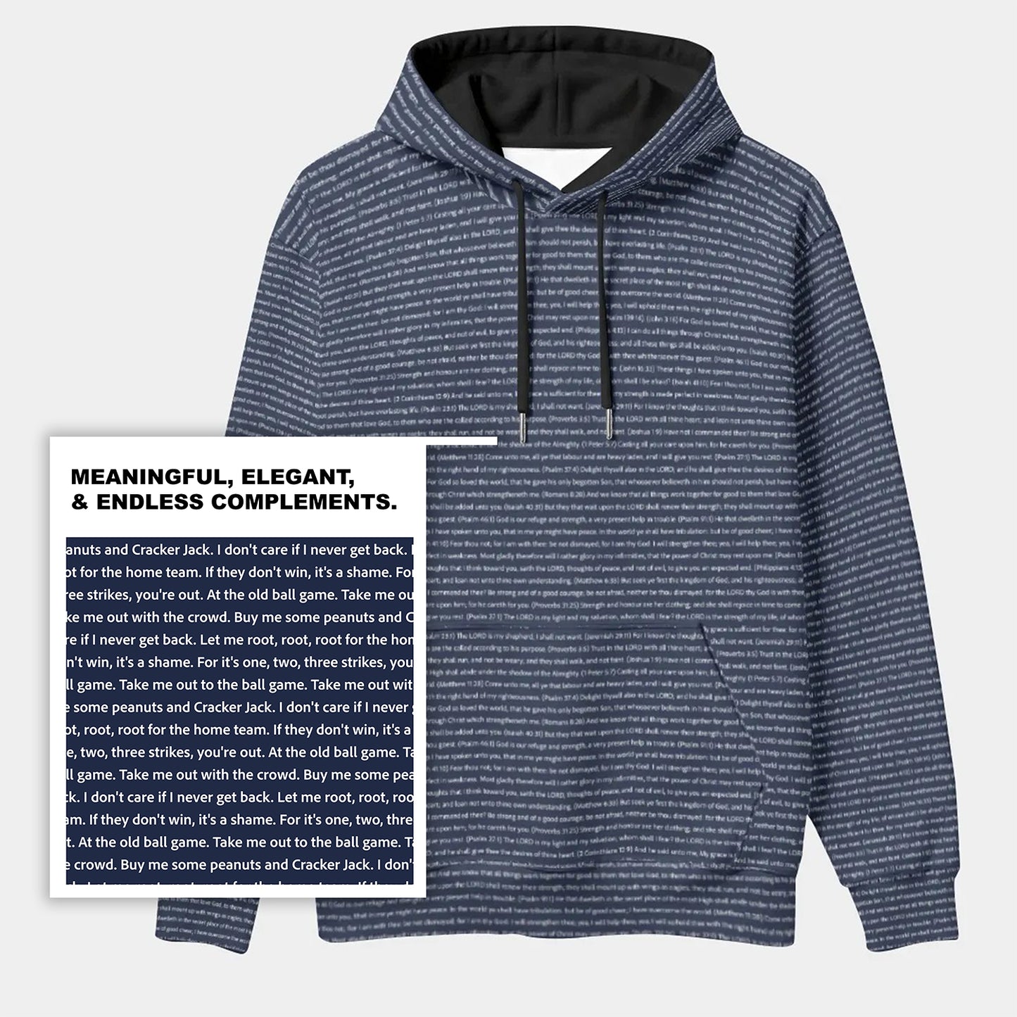 Unisex Heavy Polar Fleece Pullover Hoodie | Personalized Song Lyrics & Custom Text