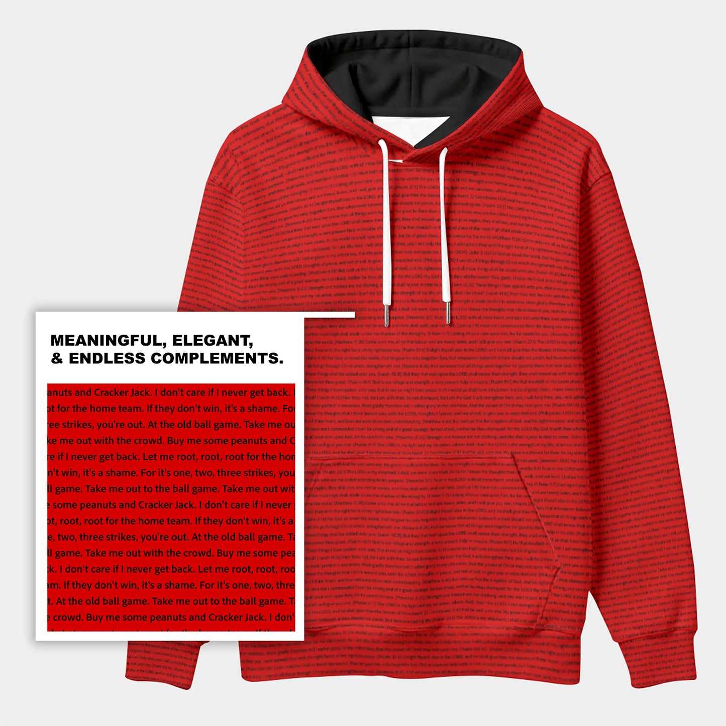 Unisex Heavy Polar Fleece Pullover Hoodie | Personalized Song Lyrics & Custom Text