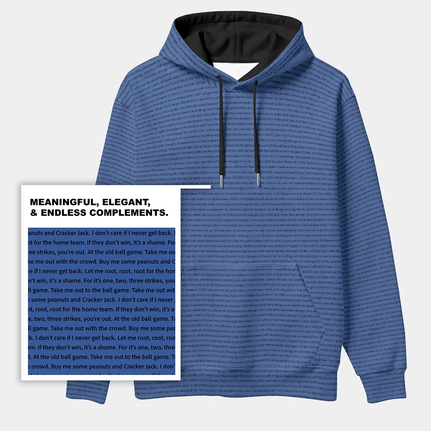 Unisex Heavy Polar Fleece Pullover Hoodie | Personalized Song Lyrics & Custom Text