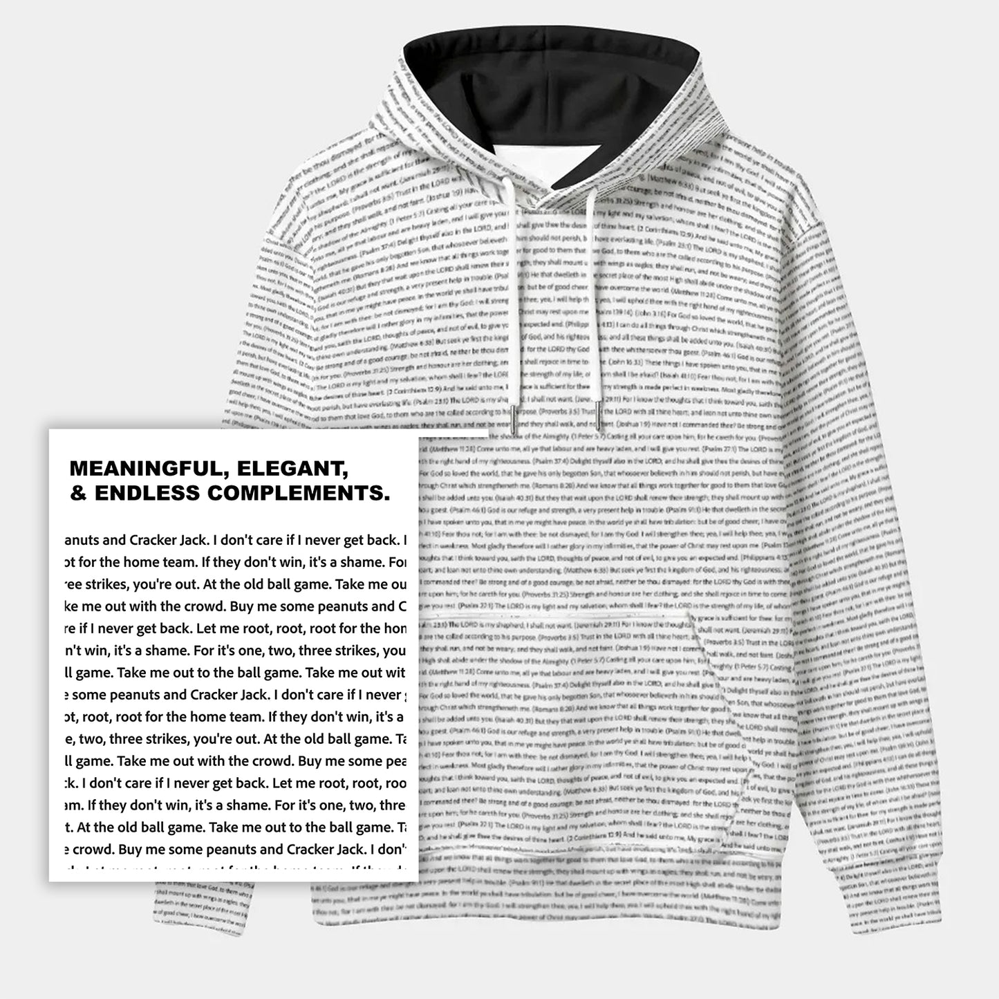 Unisex Heavy Polar Fleece Pullover Hoodie | Personalized Song Lyrics & Custom Text