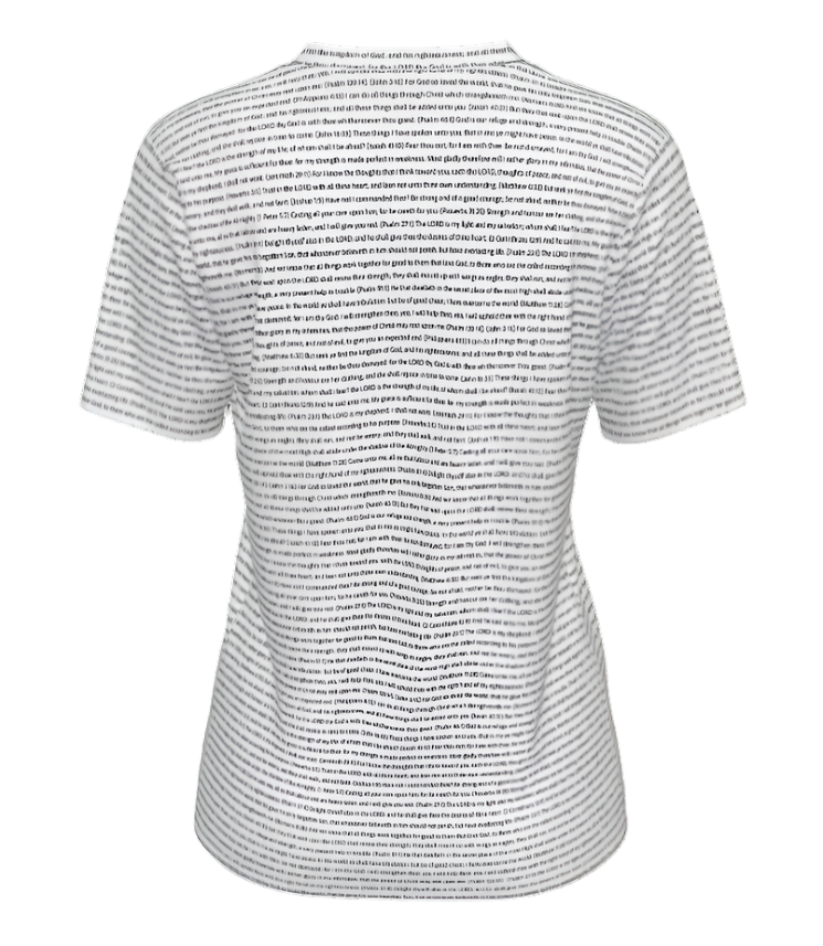 (Natural Cotton) Women Rounded Neck T-Shirt | Bible Verse & Scripture