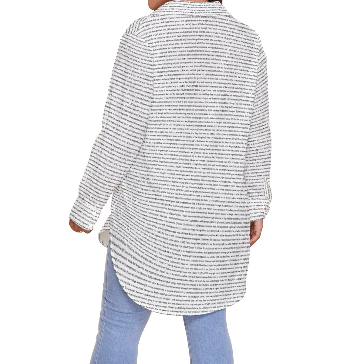 Women Long Sleeve Relaxed Tunic (Plus Size) Shirt | Song Lyrics