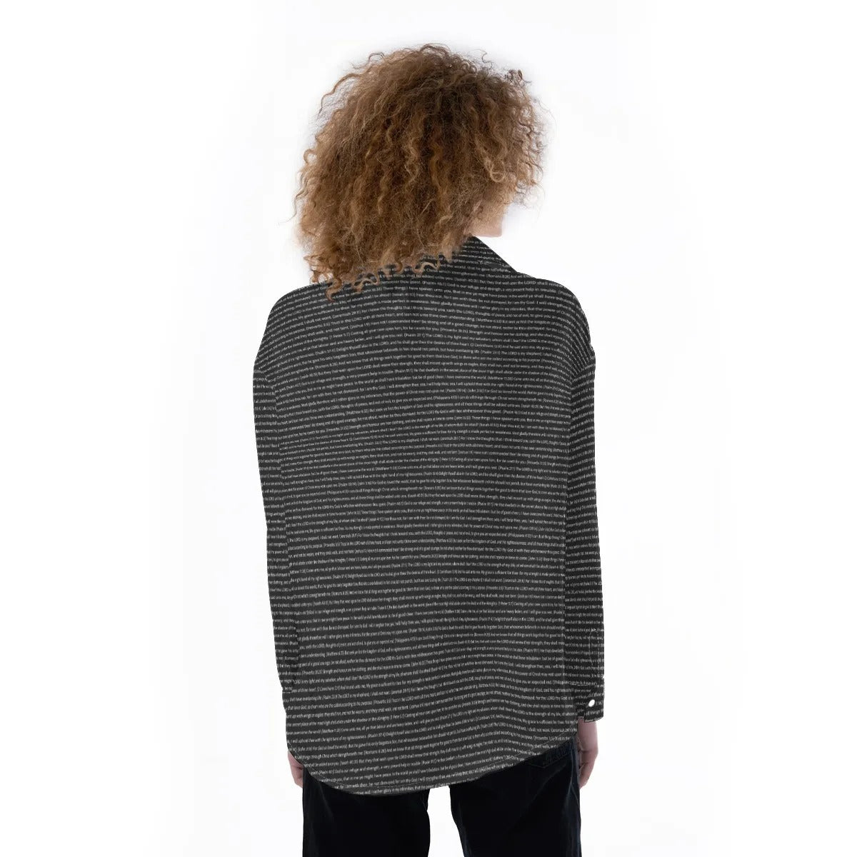 Women Long Sleeve Relaxed Shirt | Song Lyrics