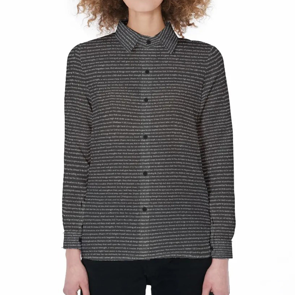 Women Long Sleeve Gathered-Back Shirt | Song Lyrics