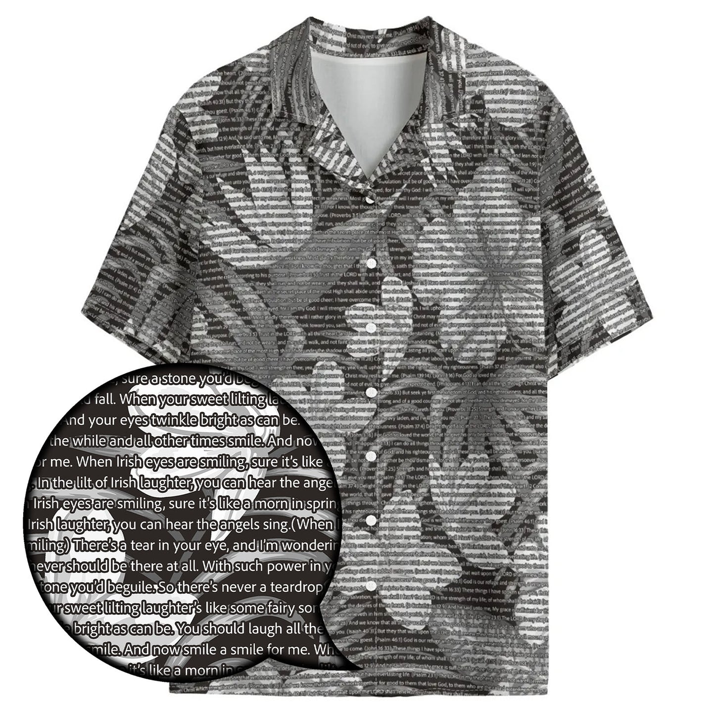Unisex Aloha Hawaiian Shirt - Tropical Floral Scenic | Bible Verse & Scripture