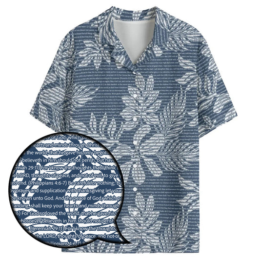 Unisex Aloha Hawaiian Shirt - Tropical Floral Scenic | Bible Verse & Scripture