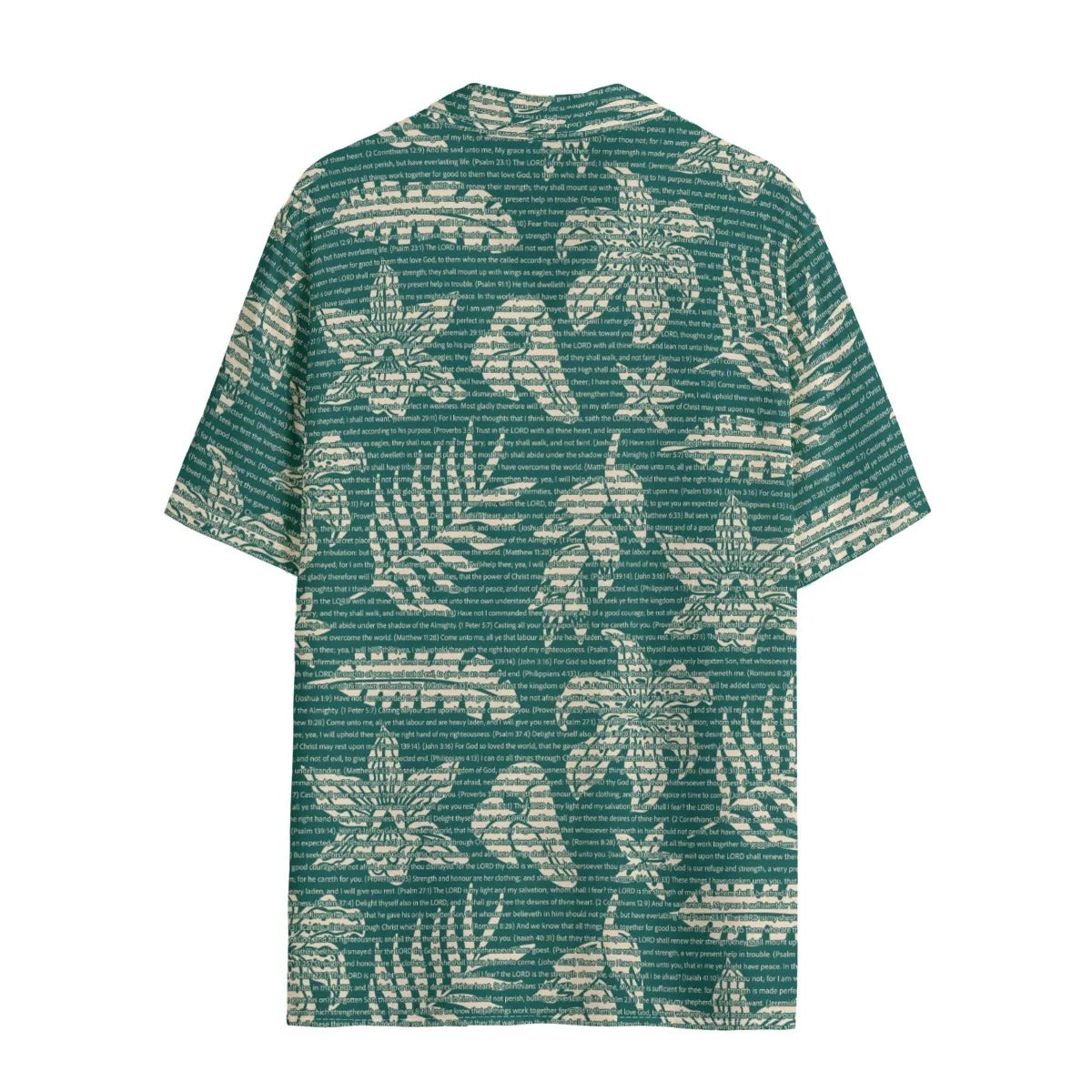 Unisex Aloha Hawaiian Shirt - Tropical Floral Scenic | Bible Verse & Scripture