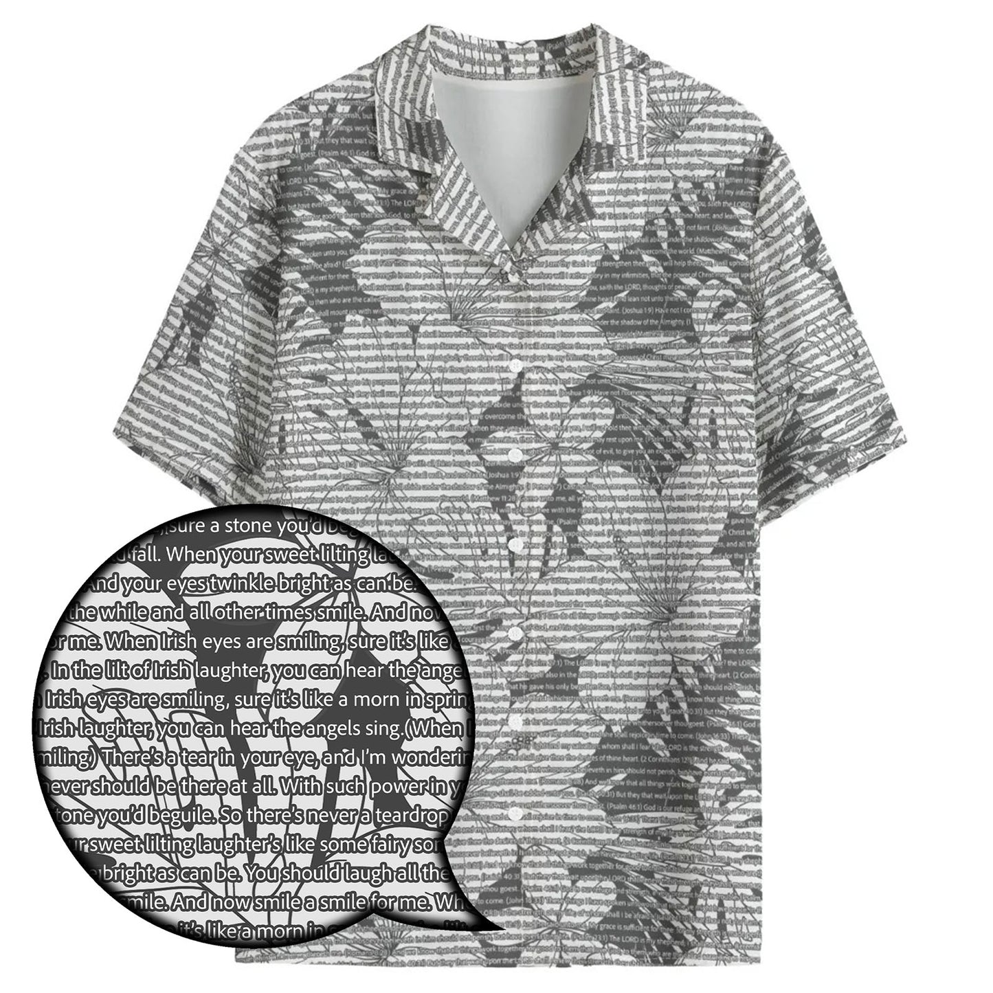 Unisex Aloha Hawaiian Shirt - Tropical Floral Scenic | Bible Verse & Scripture