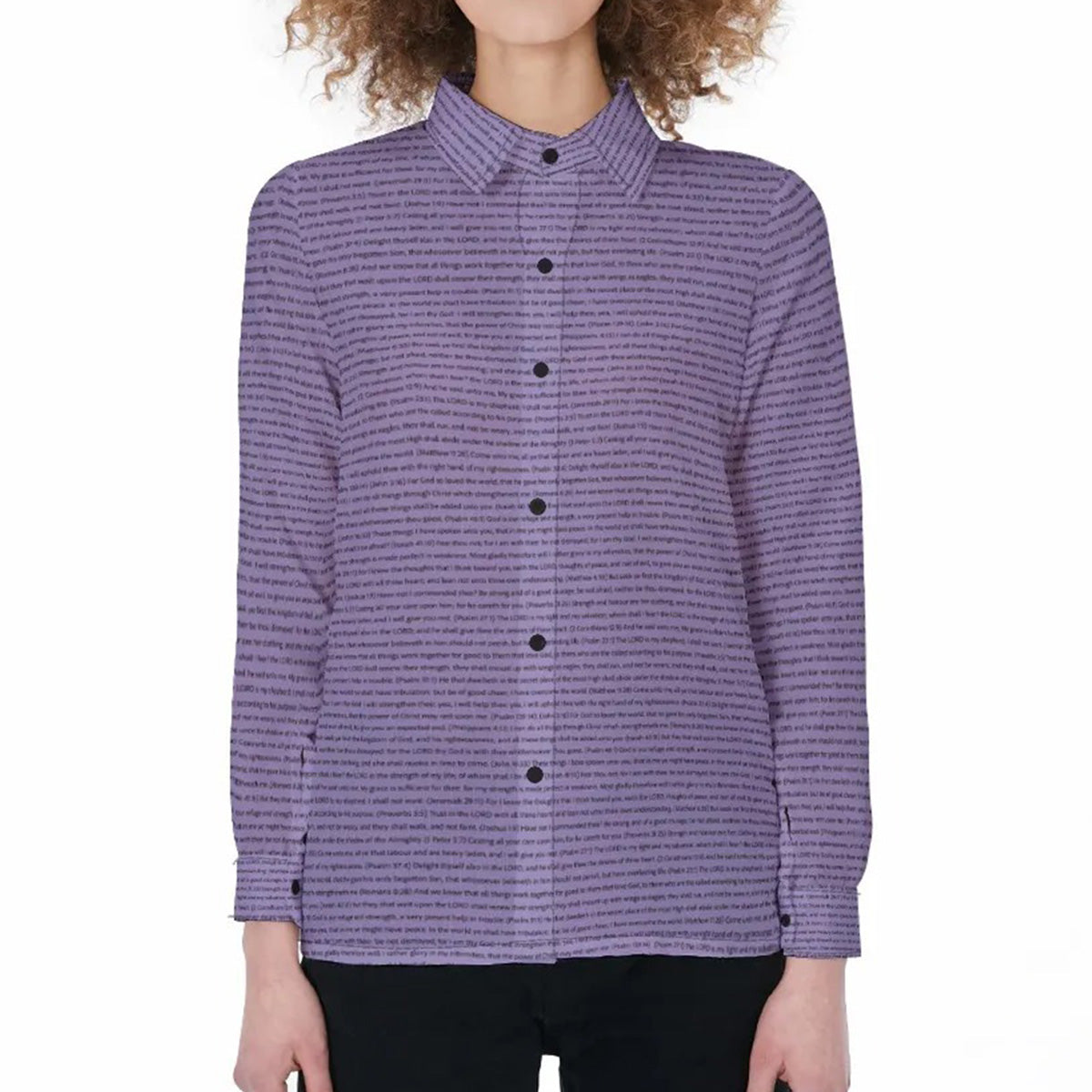 Women Long Sleeve Gathered-Back Shirt | Song Lyrics