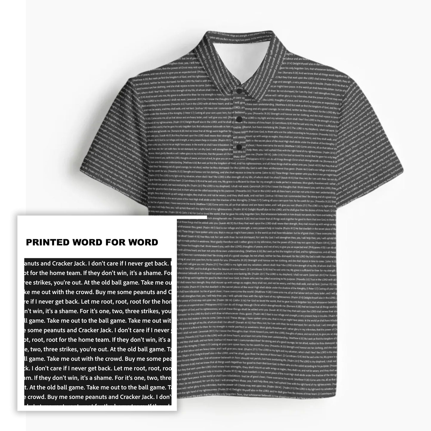 Men's Classic Polo Shirt | Personalize Song Lyrics & Text