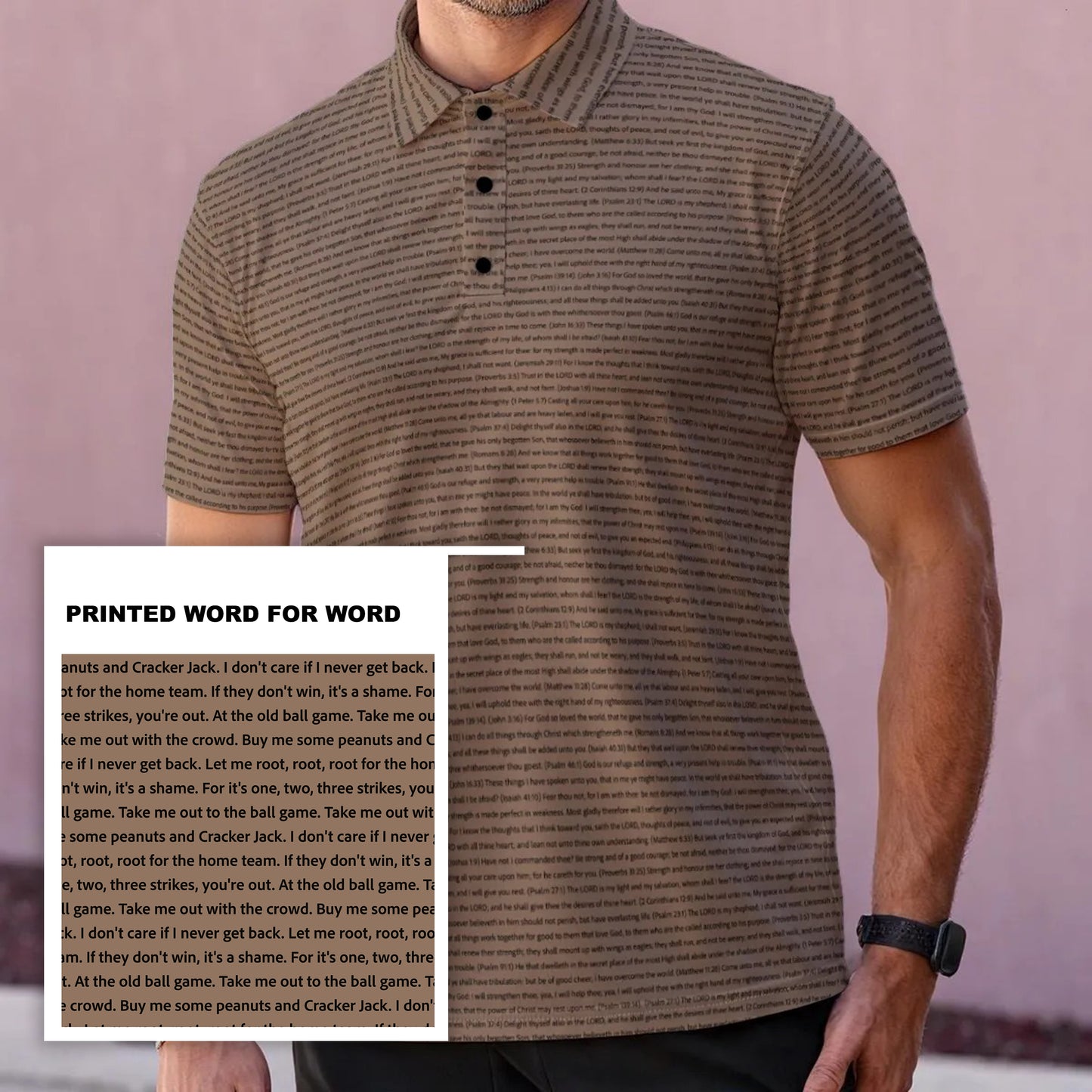 Men's Classic Polo Shirt | Personalize Song Lyrics & Text