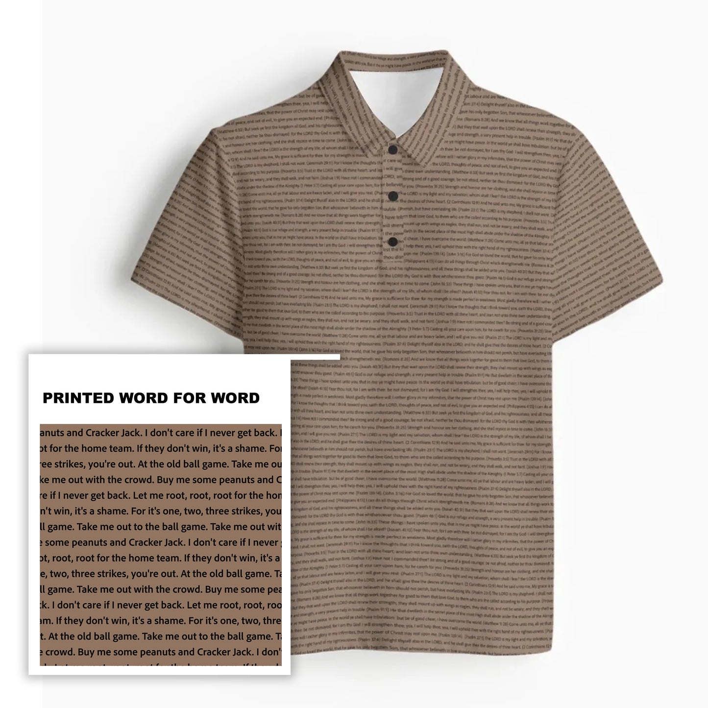 Men's Classic Polo Shirt | Personalize Song Lyrics & Text