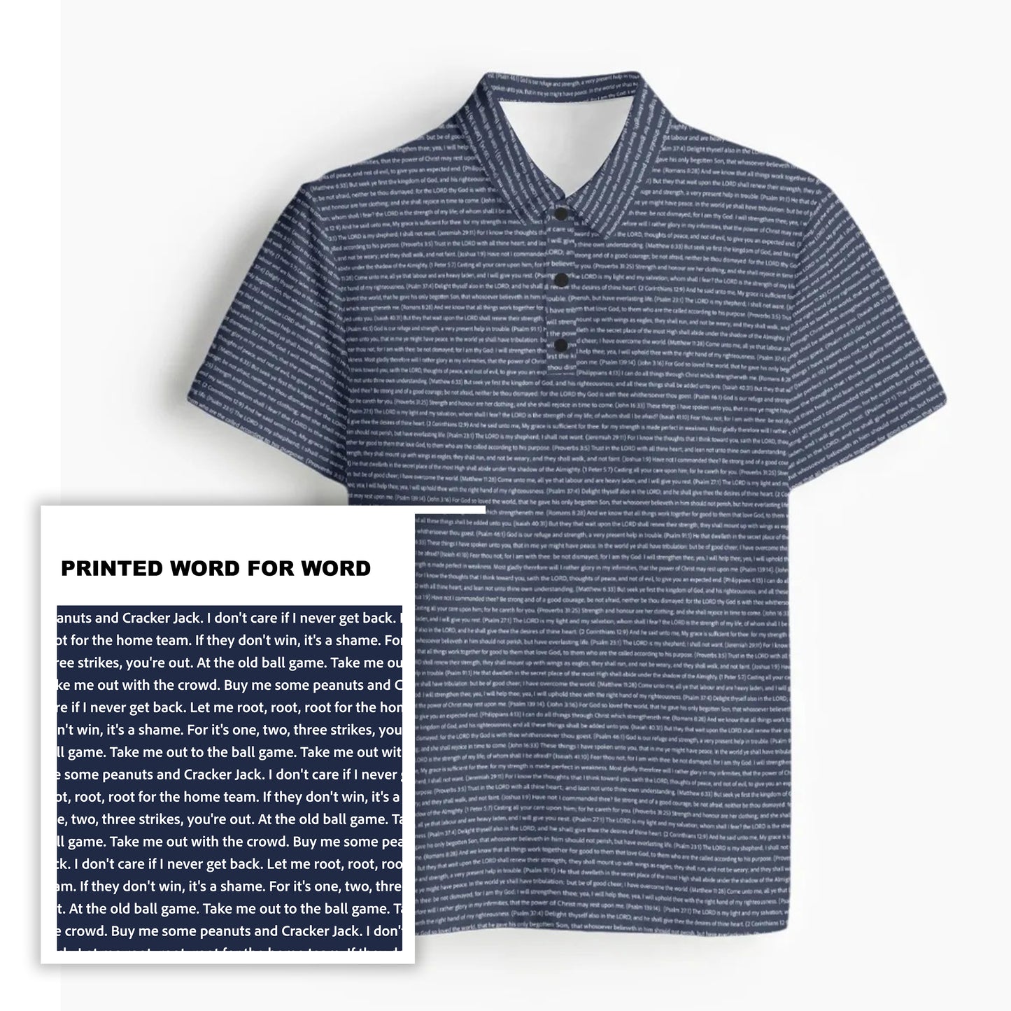 Men's Classic Polo Shirt | Personalize Song Lyrics & Text