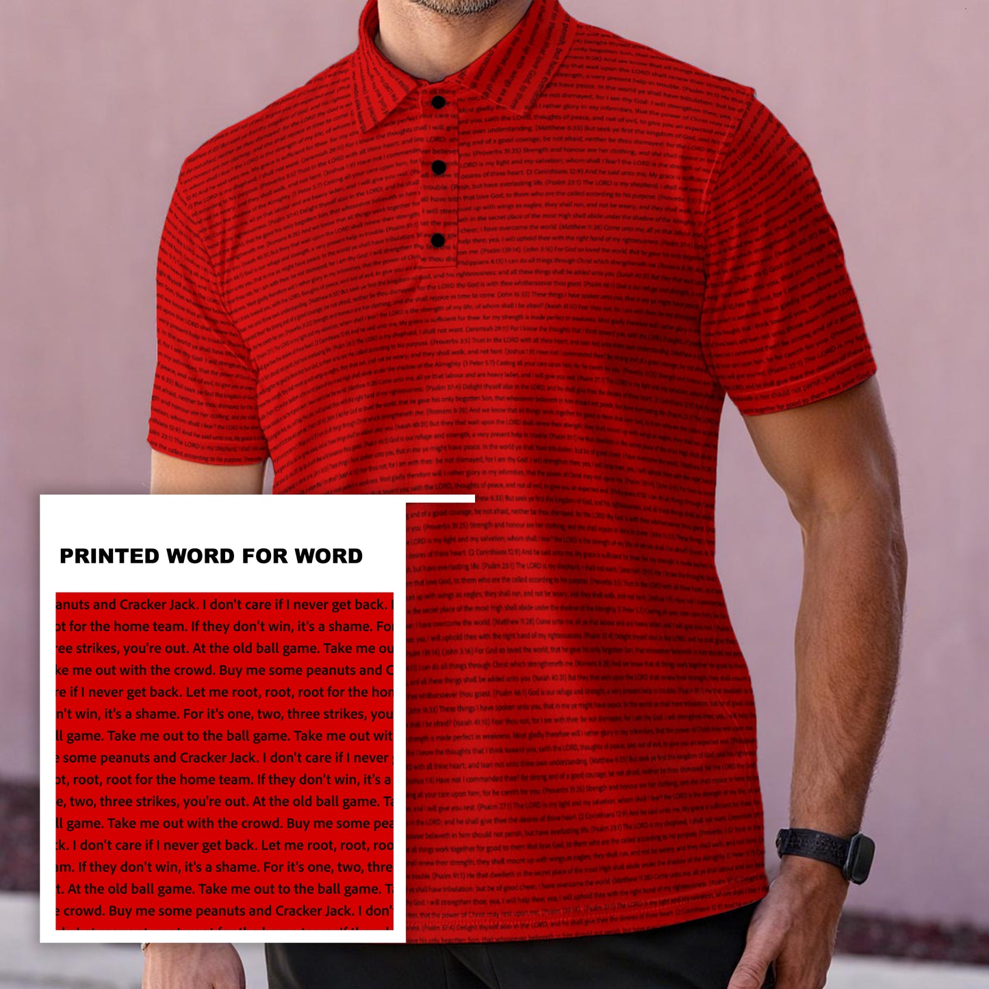 Men's Classic Polo Shirt | Personalize Song Lyrics & Text