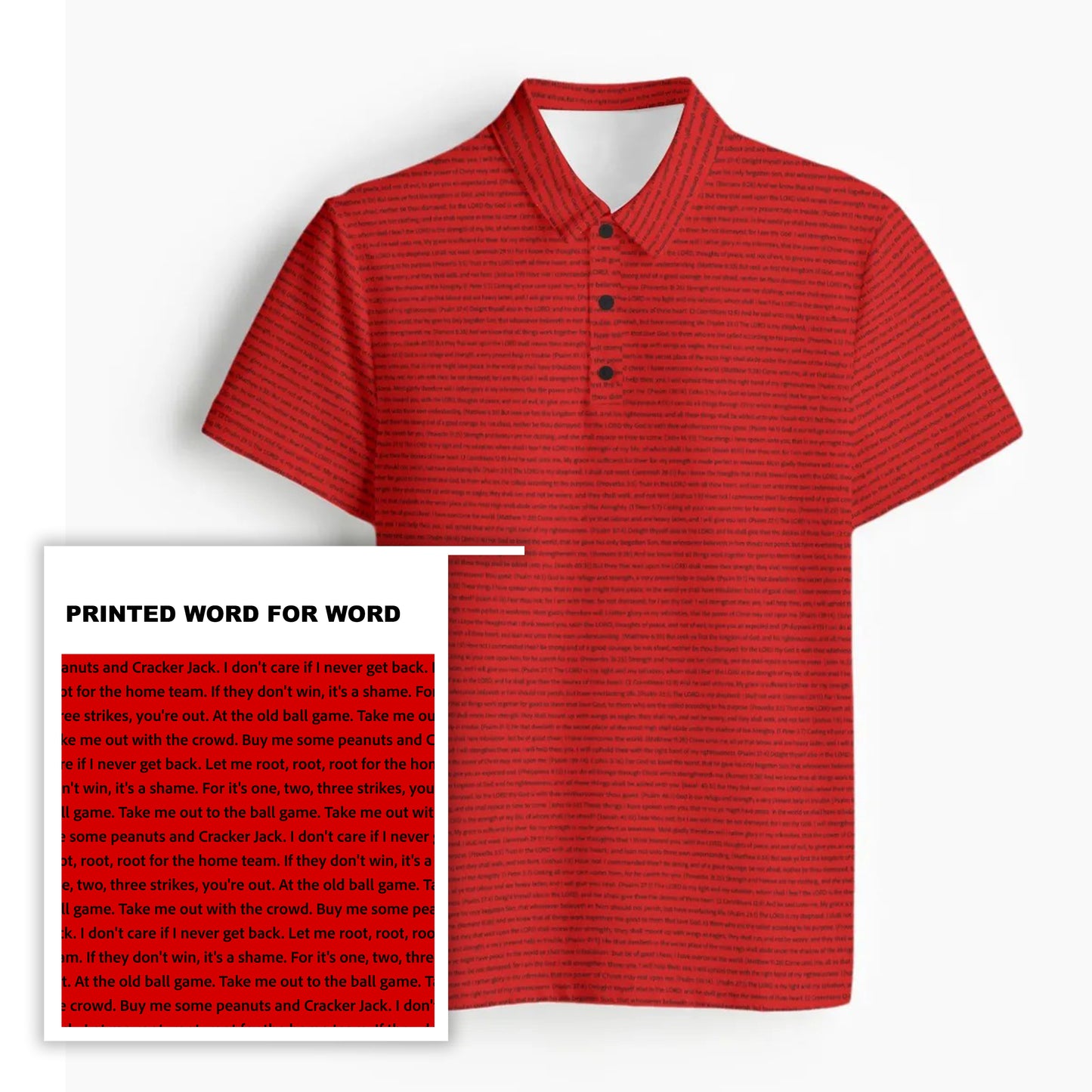 Men's Classic Polo Shirt | Personalize Song Lyrics & Text