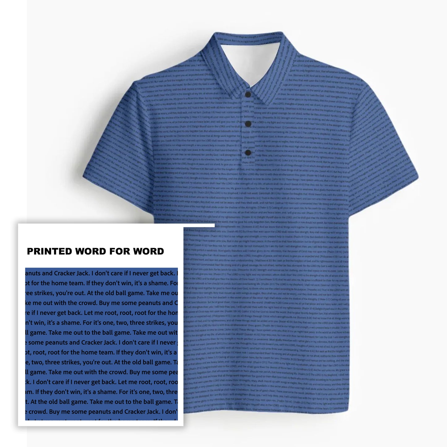 Men's Classic Polo Shirt | Personalize Song Lyrics & Text