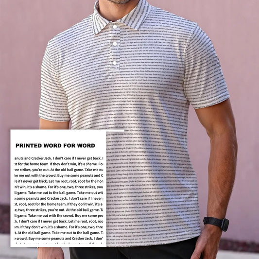 Men's Classic Polo Shirt | Personalize Song Lyrics & Text