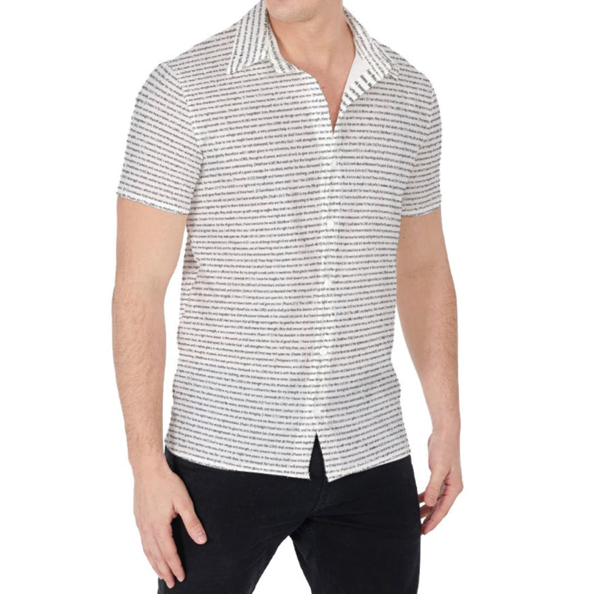 Men Short Sleeve Button Shirt | Song Lyrics
