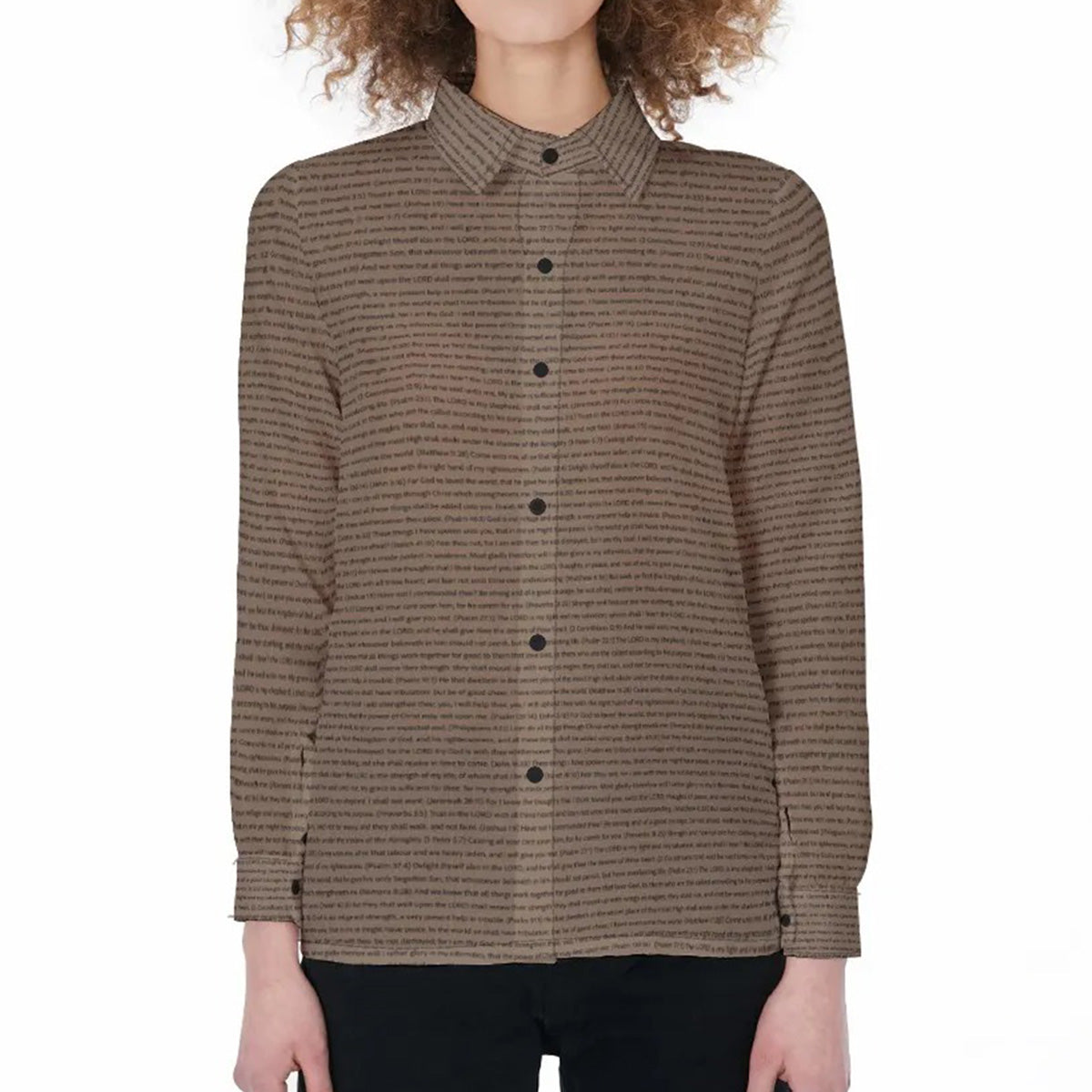 Women Long Sleeve Gathered-Back Shirt | Song Lyrics