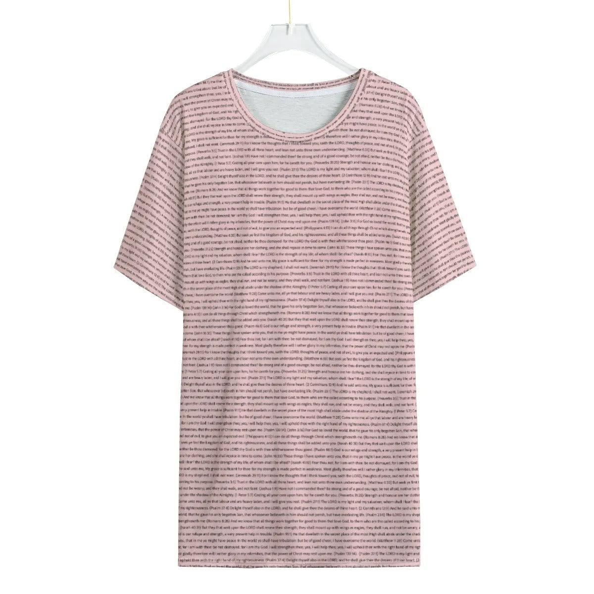 (Natural Cotton) Women Rounded Neck T-Shirt | Bible Verse & Scripture