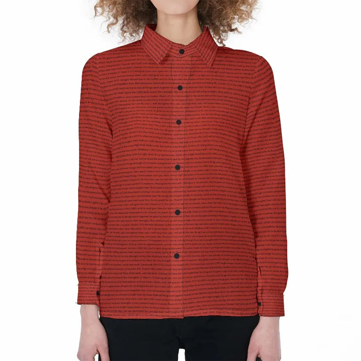 Women Long Sleeve Gathered-Back Shirt | Song Lyrics