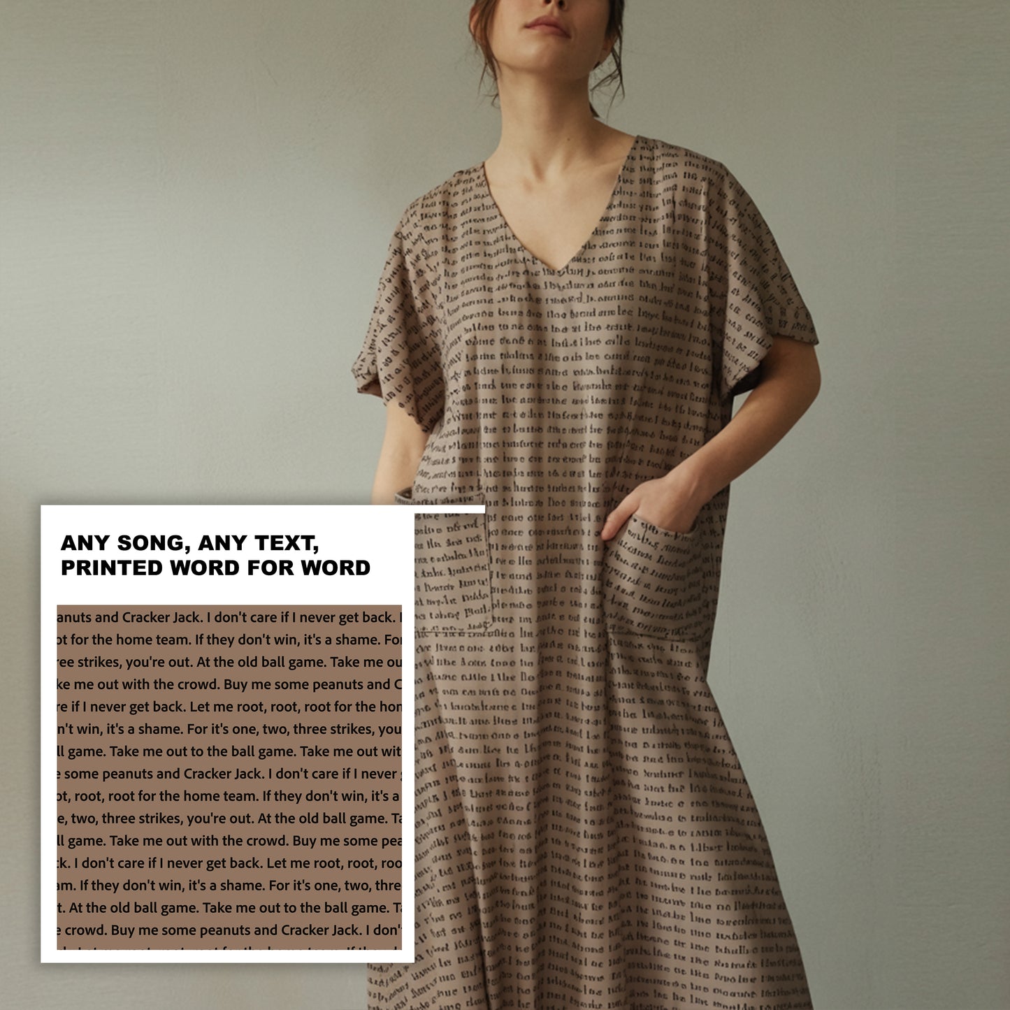 Women's Short Sleeve Relaxed V-Neck Midi Dress | Personalized Bible Verses