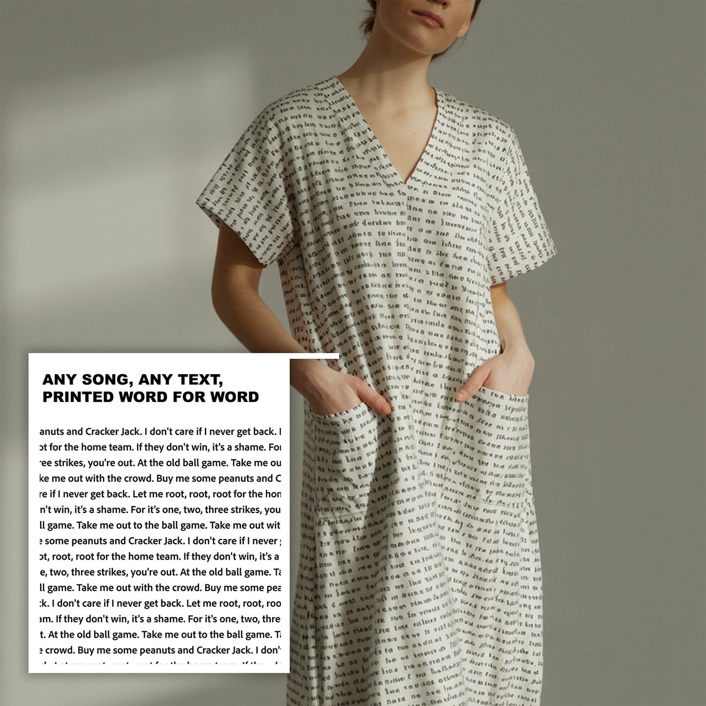 Women's Short Sleeve Relaxed V-Neck Midi Dress | Personalized Bible Verses