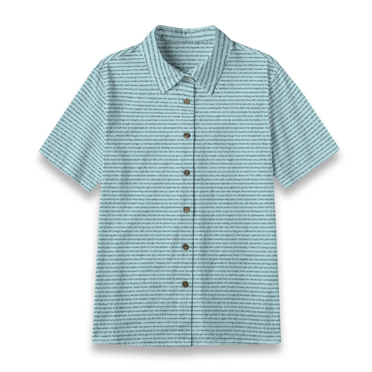 (Cotton-Linen Texture) Women Short Sleeve Shirt | Bible Verse & Scripture