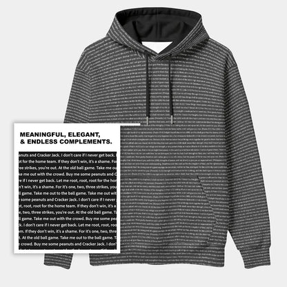 Unisex Heavy Polar Fleece Pullover Hoodie | Personalized Song Lyrics & Custom Text