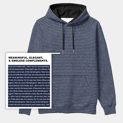 Unisex Heavy Polar Fleece Pullover Hoodie | Personalized Song Lyrics & Custom Text