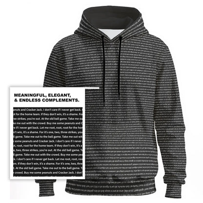 Unisex Cotton Fleece Pullover Hoodie | Personalized Song Lyrics & Custom Text