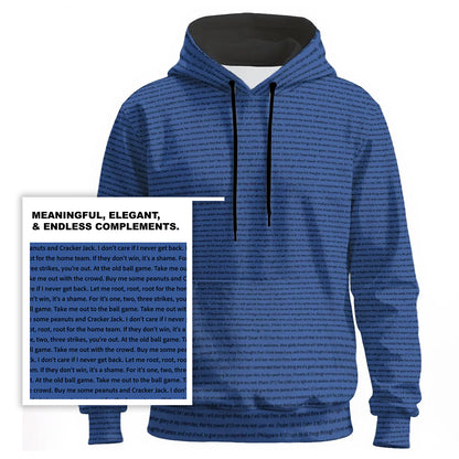 Unisex Cotton Fleece Pullover Hoodie | Personalized Song Lyrics & Custom Text