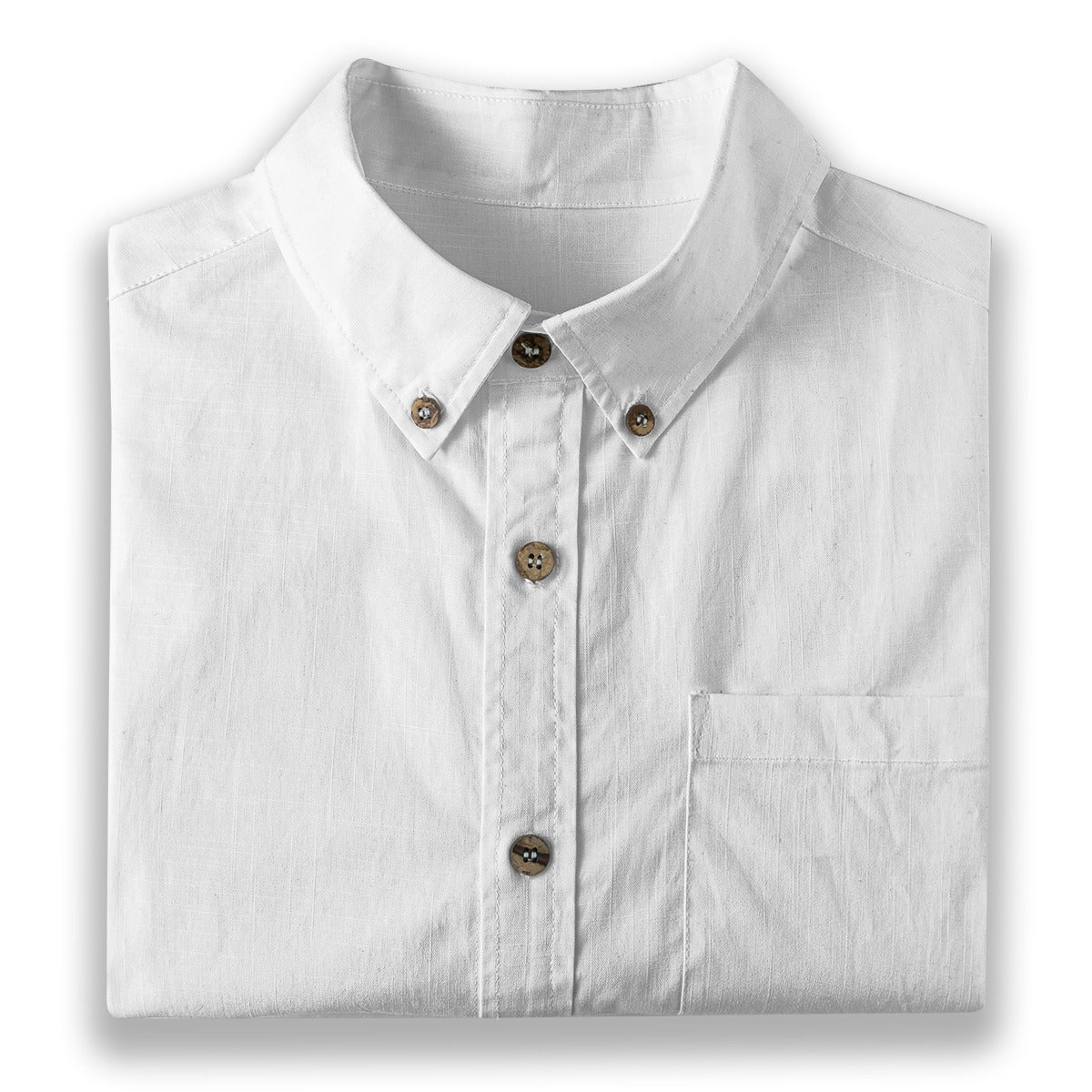 (Premium Cotton-Linen Texture) Men Casual Short Sleeve Shirt | Song Lyrics