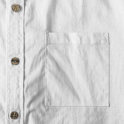 (Premium Cotton-Linen Texture) Men Casual Short Sleeve Shirt | Song Lyrics