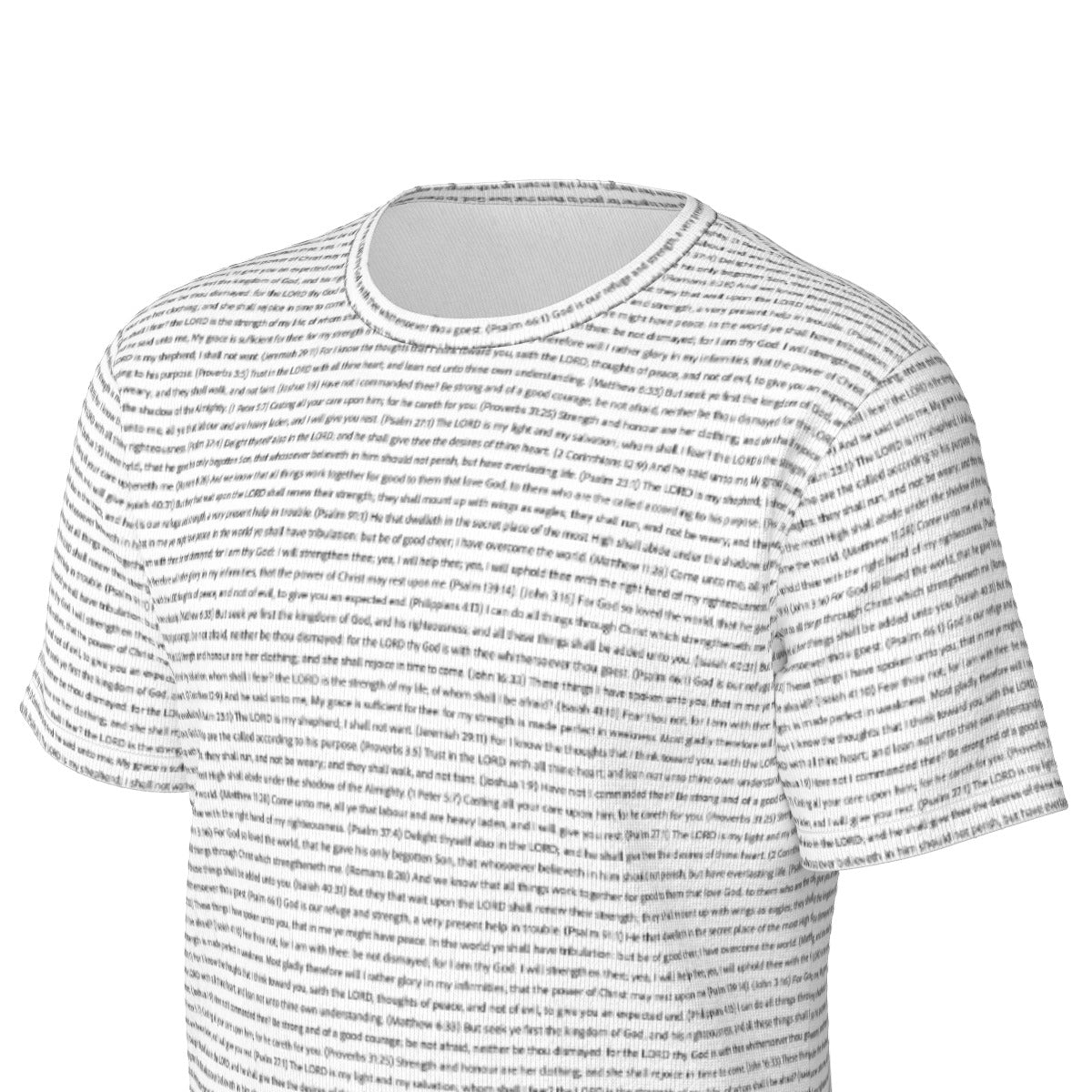 (Natural Cotton) Men Rounded Neck T-Shirt | Bible Verse & Scripture