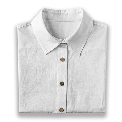 (Cotton-Linen Texture) Women Short Sleeve Shirt | Song Lyrics