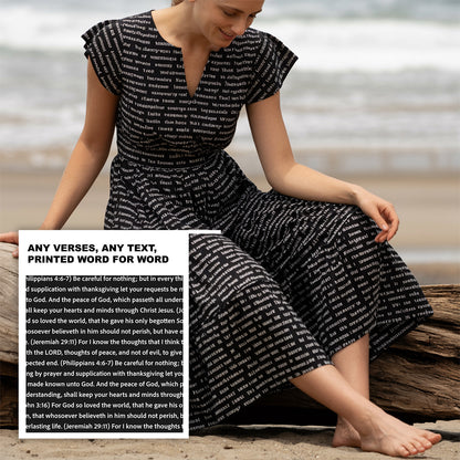 Women's Flutter Tiered Midi Dress | Personalized Bible Verses