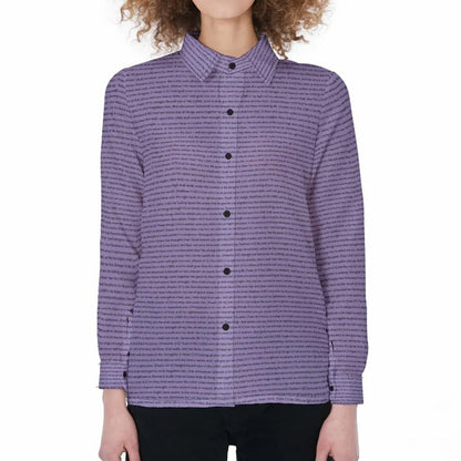 Women Long Sleeve Gathered-Back Shirt | Bible Verse & Scripture
