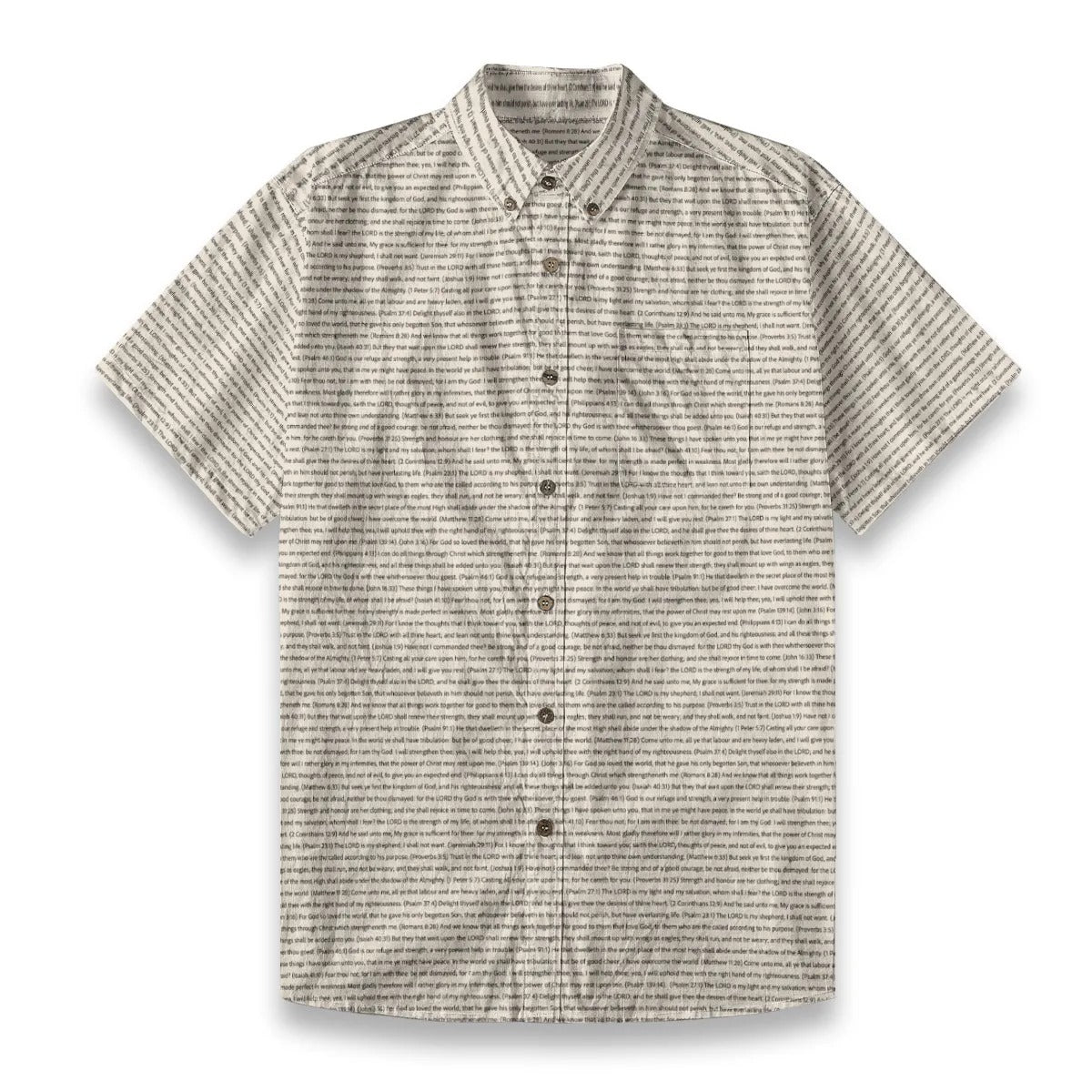 (Premium Cotton-Linen Texture) Men Casual Short Sleeve Shirt | Song Lyrics