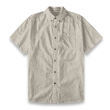 (Premium Cotton-Linen Texture) Men Casual Short Sleeve Shirt | Song Lyrics