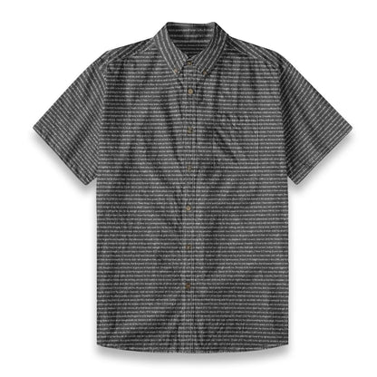 (Premium Cotton-Linen Texture) Men Casual Short Sleeve Shirt | Song Lyrics