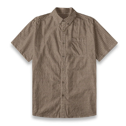 (Premium Cotton-Linen Texture) Men Casual Short Sleeve Shirt | Song Lyrics