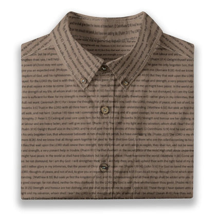 (Premium Cotton-Linen Texture) Men Casual Short Sleeve Shirt | Song Lyrics
