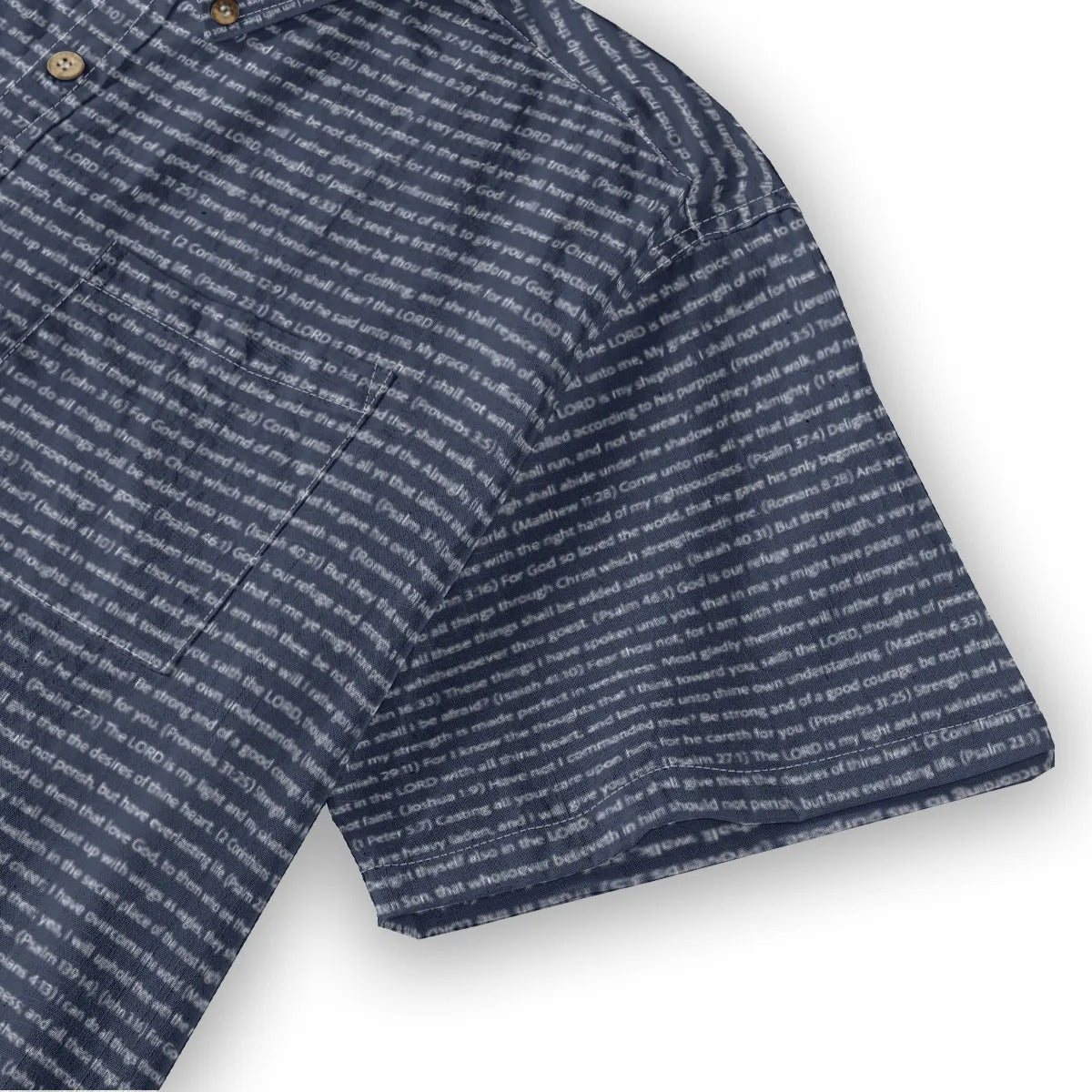 (Premium Cotton-Linen Texture) Men Casual Short Sleeve Shirt | Song Lyrics
