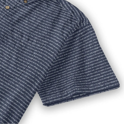 (Premium Cotton-Linen Texture) Men Casual Short Sleeve Shirt | Song Lyrics