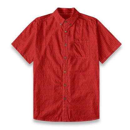(Premium Cotton-Linen Texture) Men Casual Short Sleeve Shirt | Song Lyrics