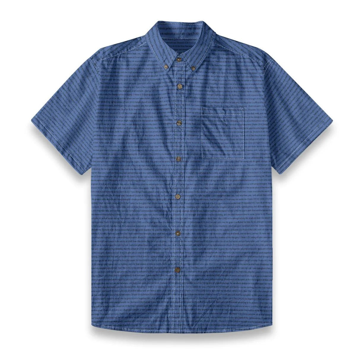 (Premium Cotton-Linen Texture) Men Casual Short Sleeve Shirt | Song Lyrics